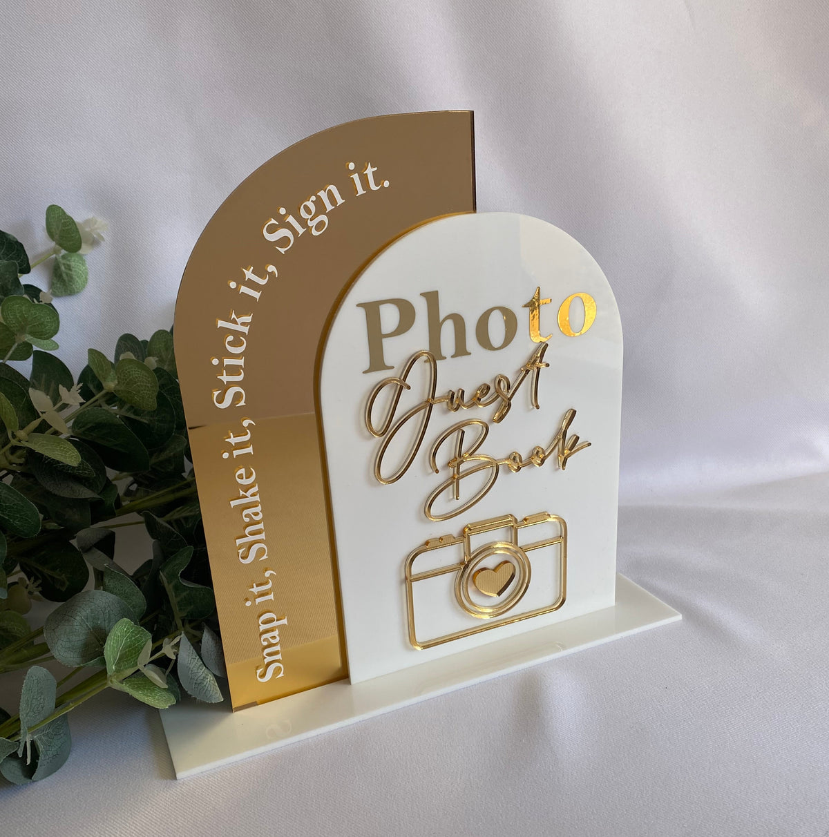 Duo Arch Photo Guest Book Sign