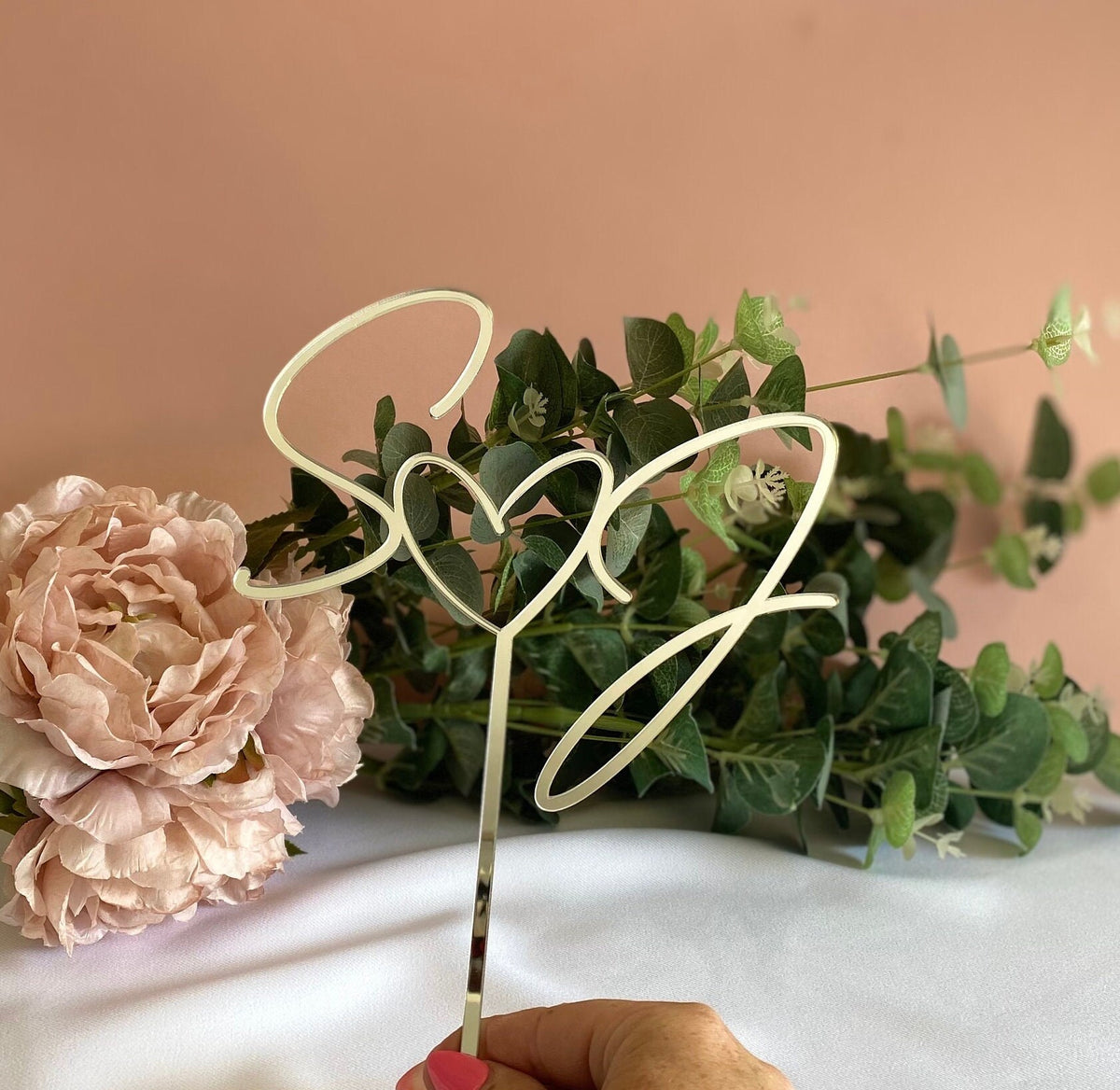 Personalised Initials Wedding Cake Topper