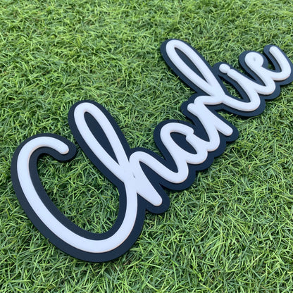 Personalised Double Layer Acrylic Name Sign