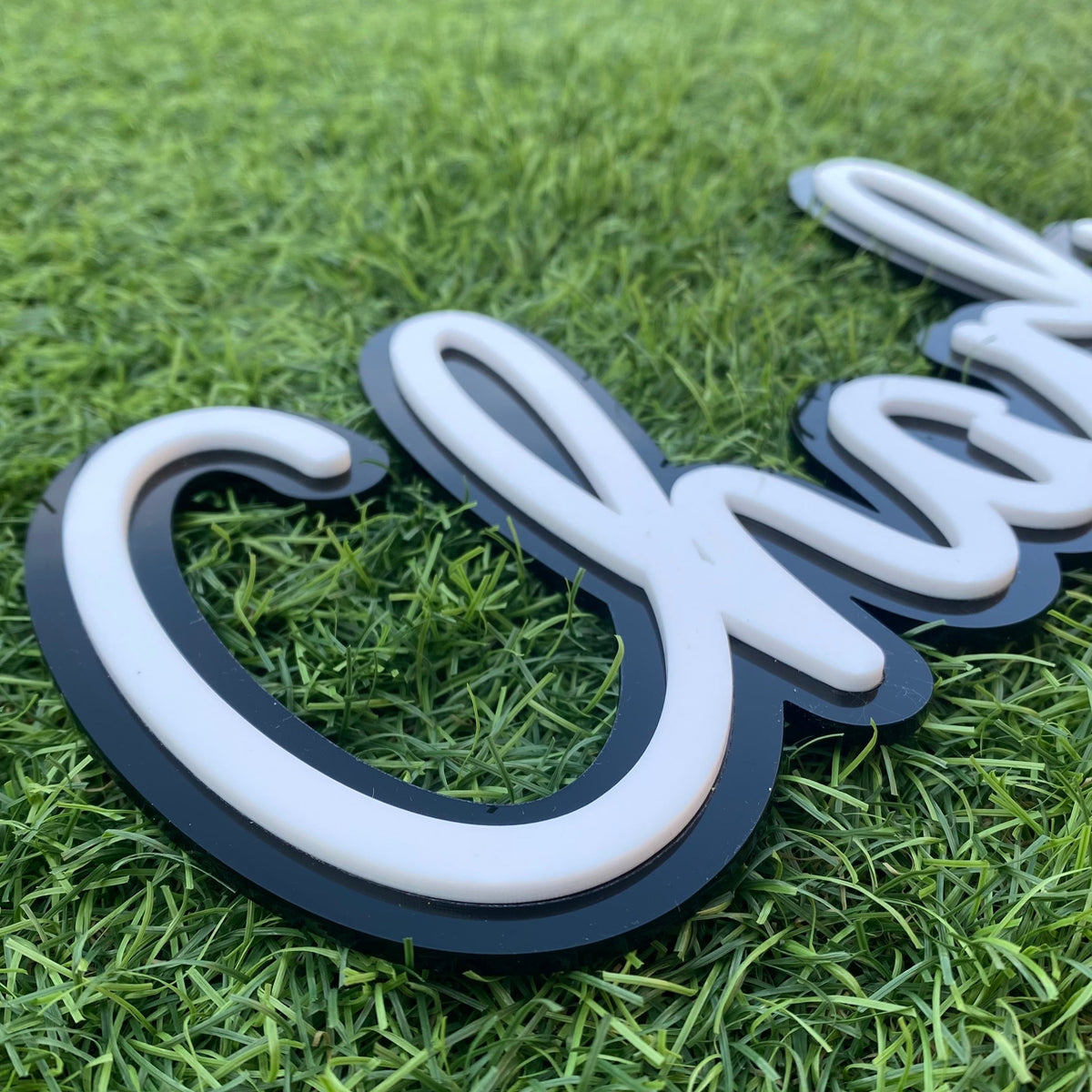 Personalised Double Layer Acrylic Name Sign