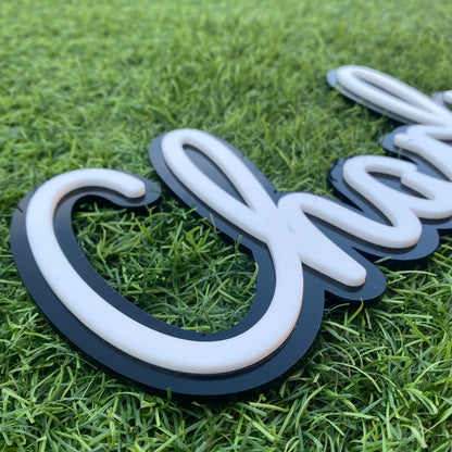 Personalised Double Layer Acrylic Name Sign