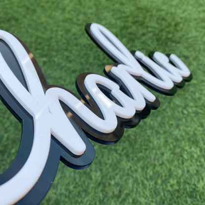Personalised Double Layer Acrylic Name Sign