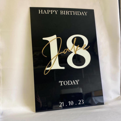 Acrylic Birthday Welcome Sign