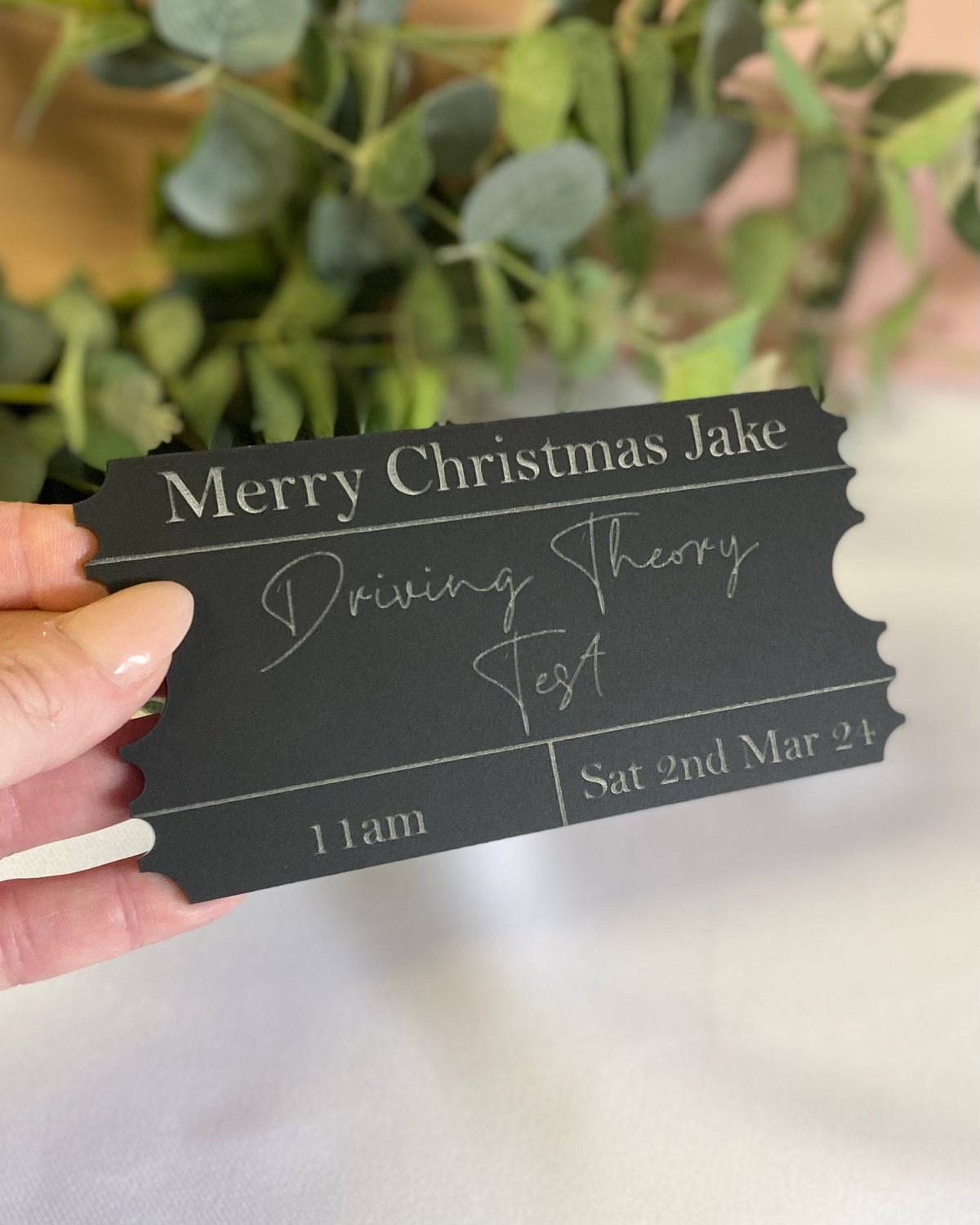 Personalised Acrylic Gift Voucher, Concert Ticket