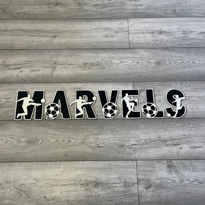 Personalised Football Alphabet Name Sign