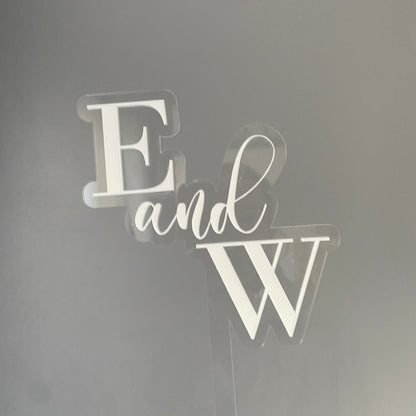 Personalised Initials Cake Topper