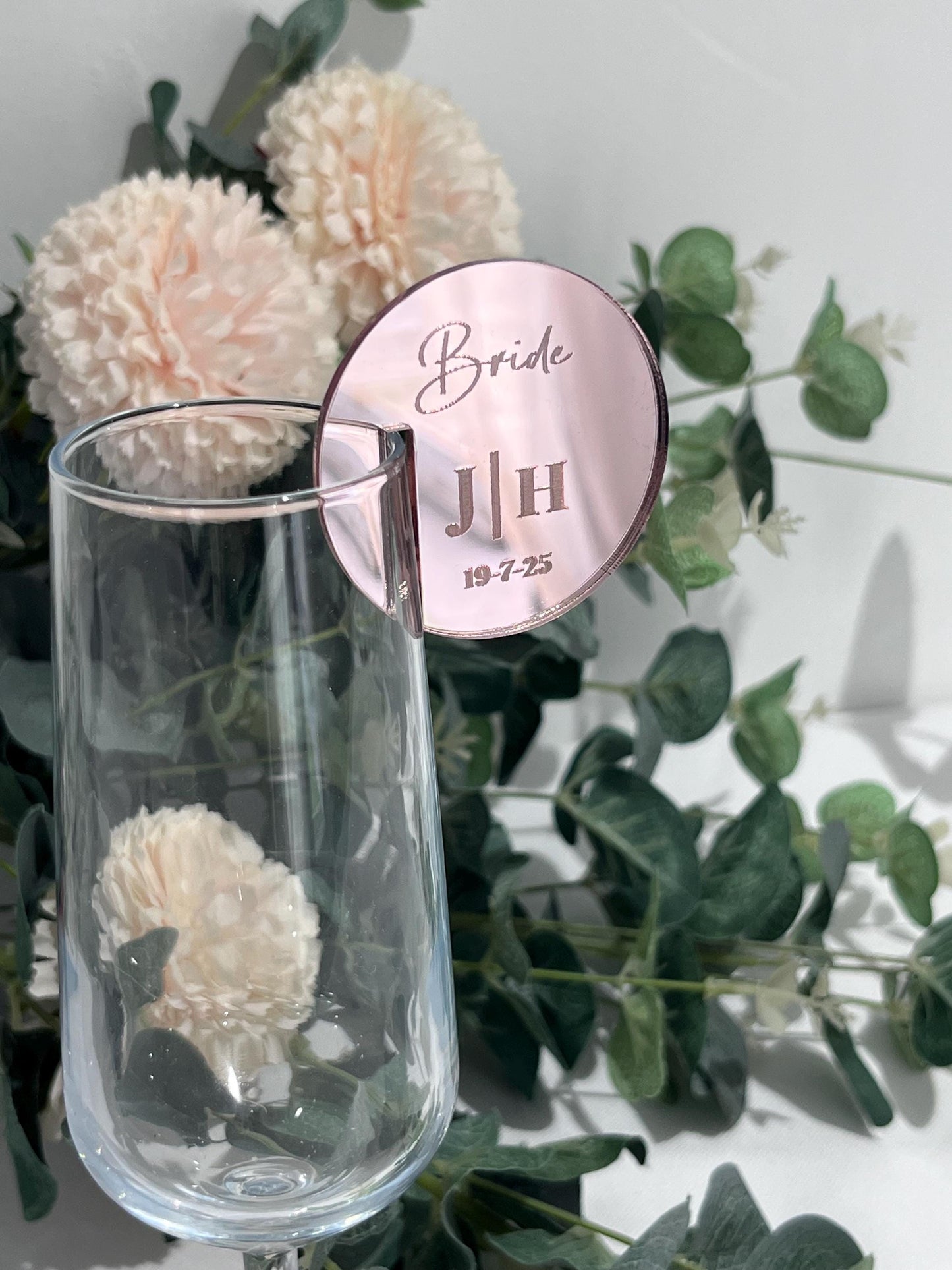Wedding Place Setting Glass Charms