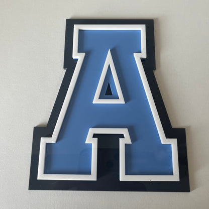 Triple Layer Varsity Initial Sign