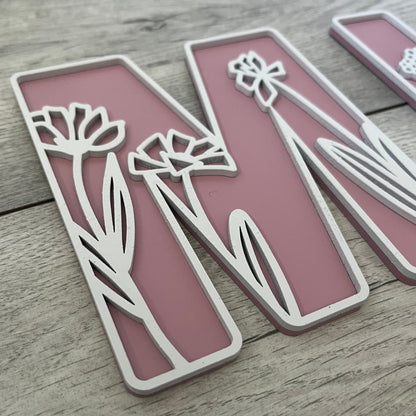 Personalised Wildflower Alphabet Name Sign