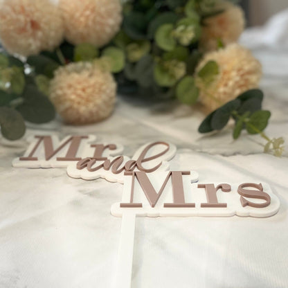 Mr and Mrs Wedding Cake Topper
