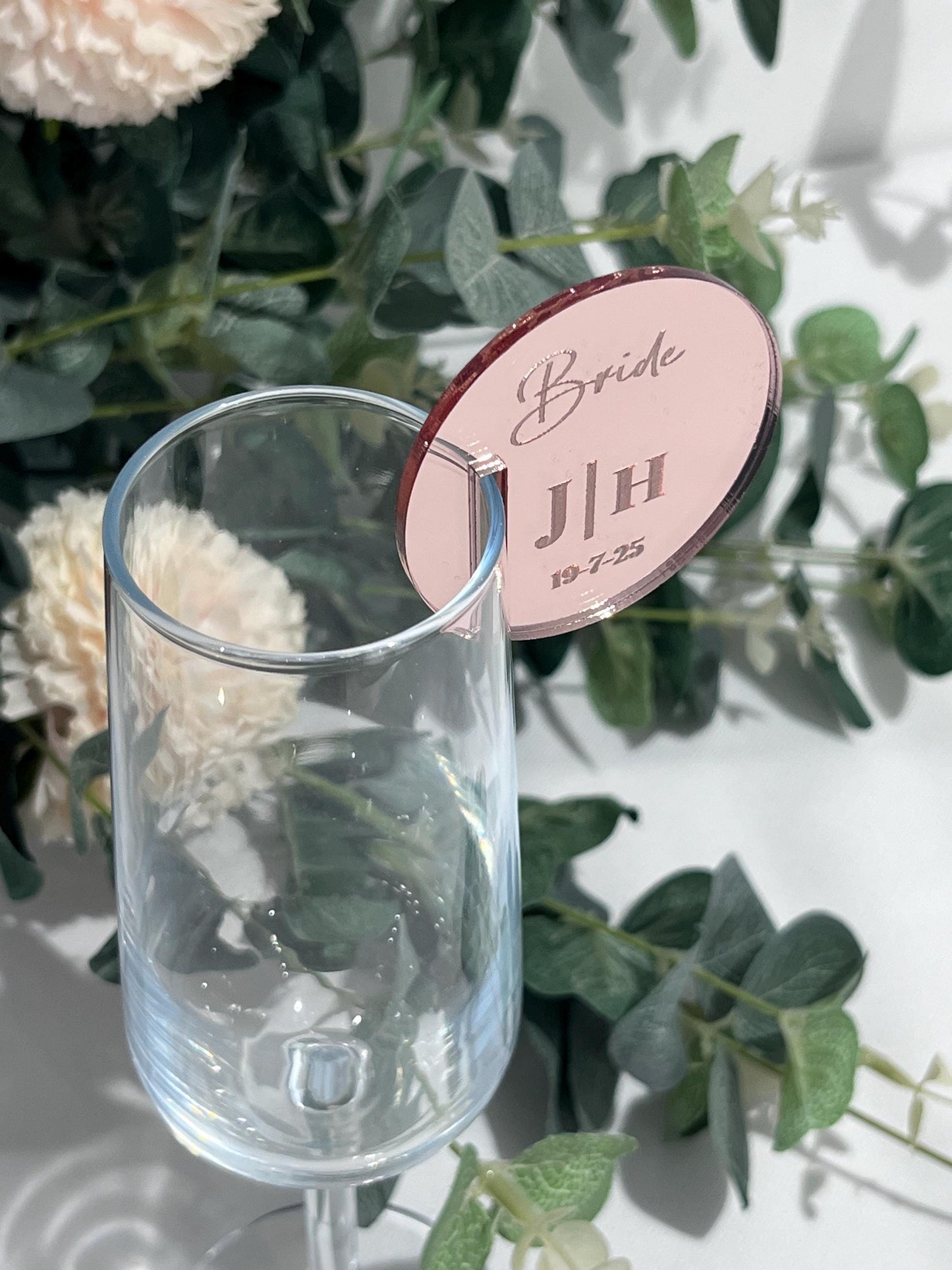 Wedding Place Setting Glass Charms