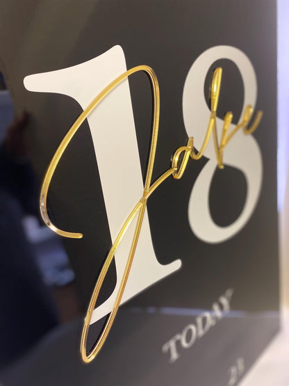 Acrylic Birthday Welcome Sign