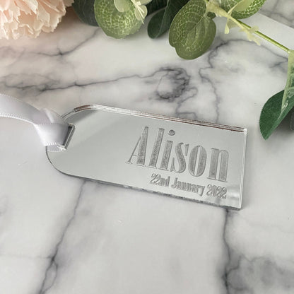 Acrylic Luggage Tag wedding Place Card
