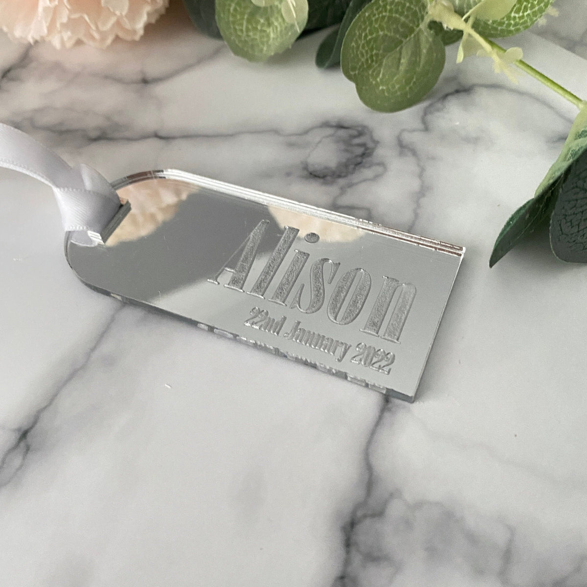 Acrylic Luggage Tag wedding Place Card