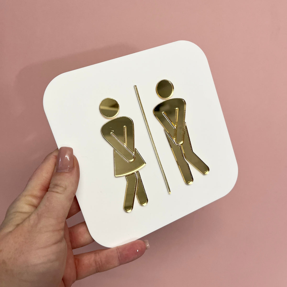 Acrylic Bathroom Door Business Sign