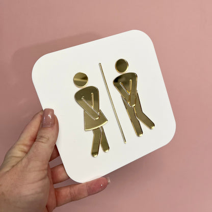 Acrylic Bathroom Door Business Sign