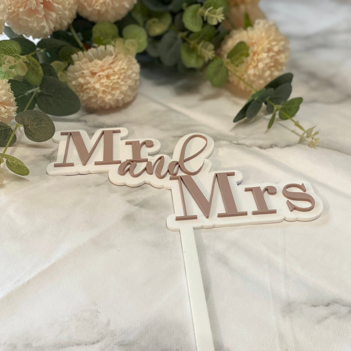Mr and Mrs Wedding Cake Topper