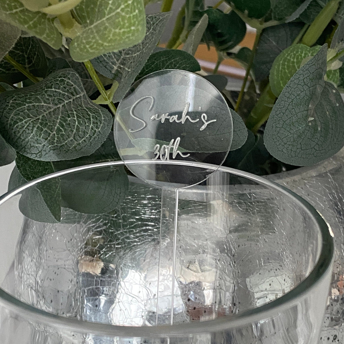 Clear Personalised Cocktail Stirrer