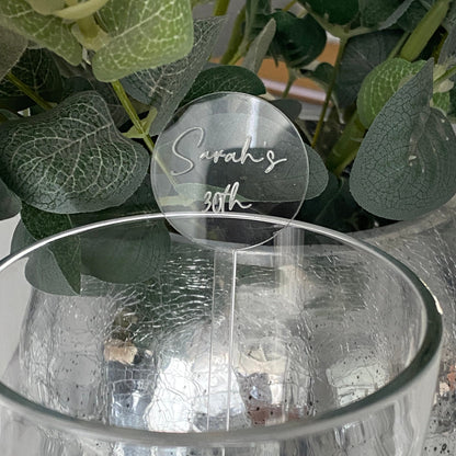 Clear Personalised Cocktail Stirrer