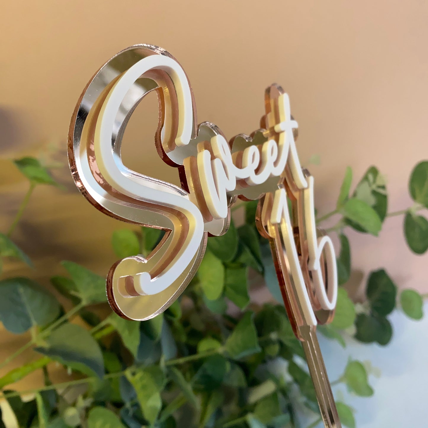 Sweet 16 cake topper