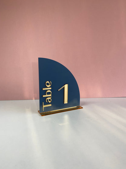 Wedding Table number sign 'Table 1' 