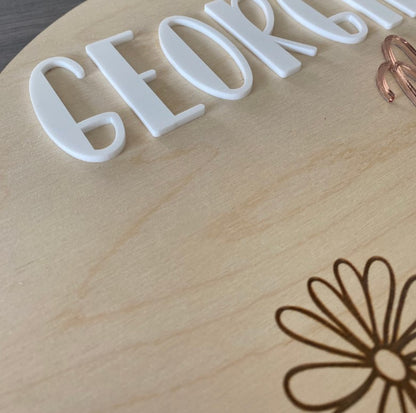 Wild Flower Personalised Nursery Sign