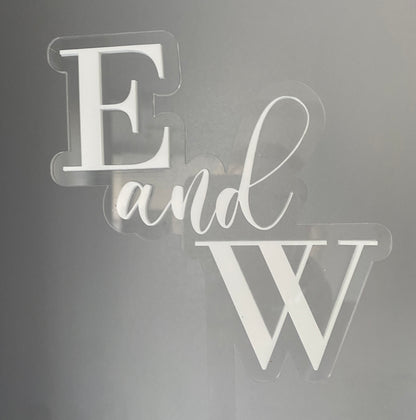 Personalised Initials Cake Topper