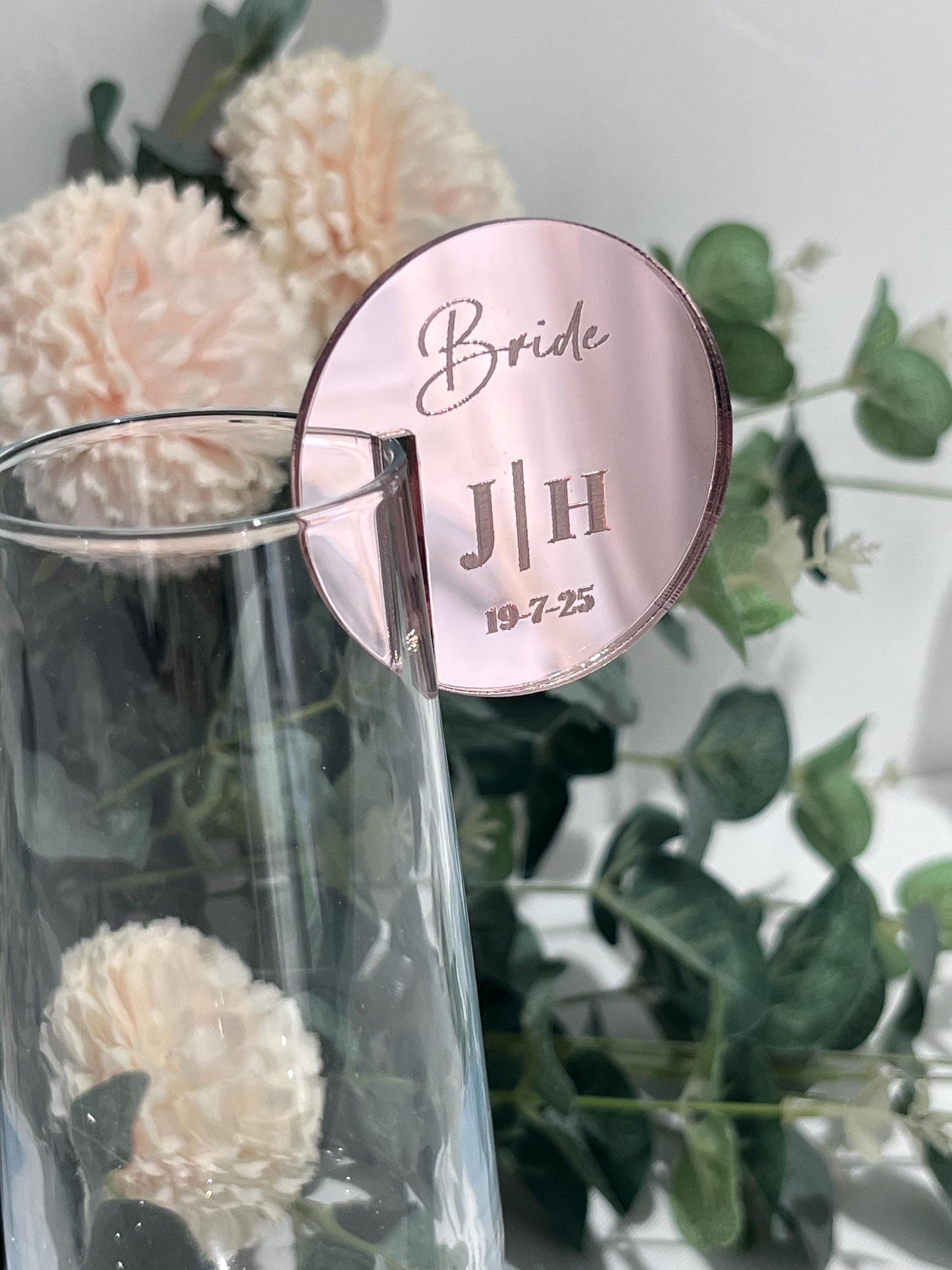 Wedding Place Setting Glass Charms