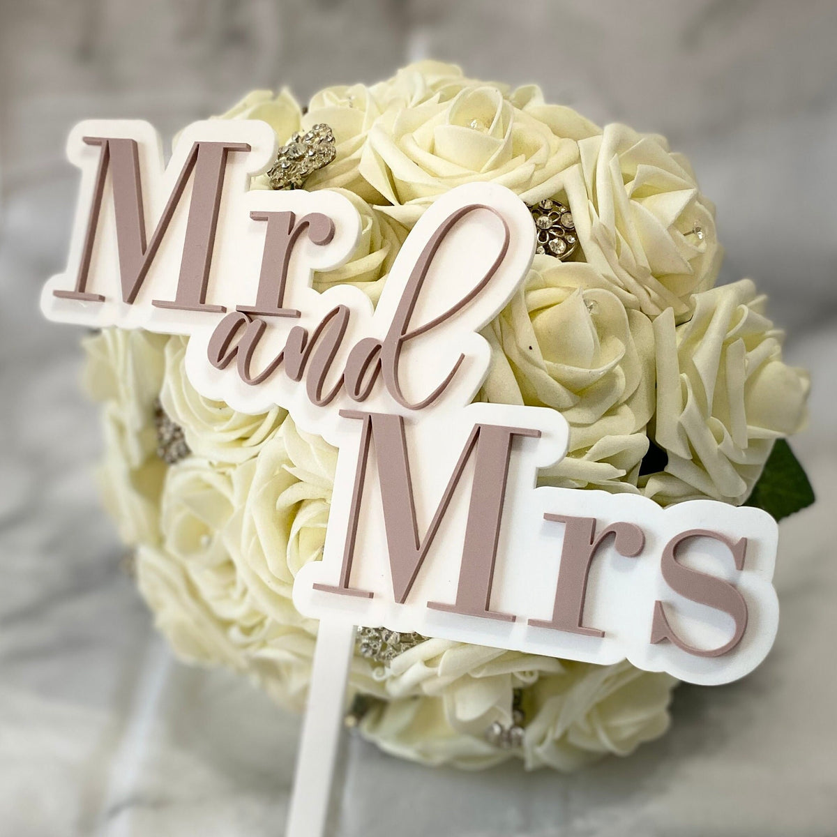 Mr and Mrs Wedding Cake Topper