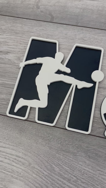 Personalised Football Alphabet Name Sign