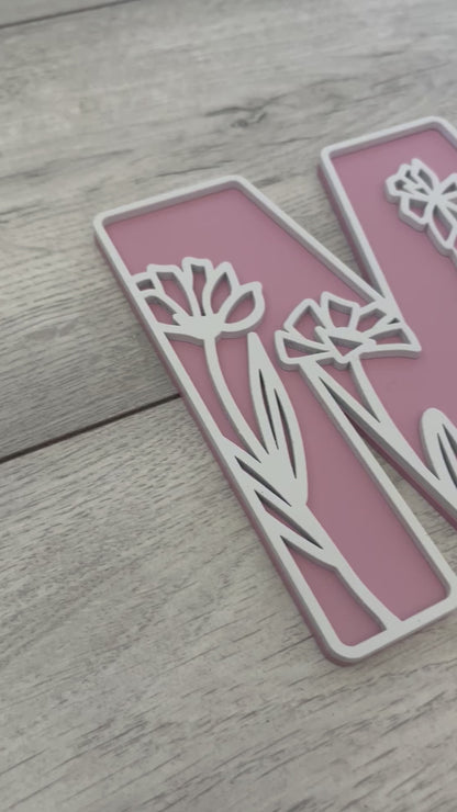 Personalised Wildflower Alphabet Name Sign