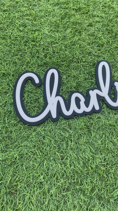 Personalised Double Layer Acrylic Name Sign